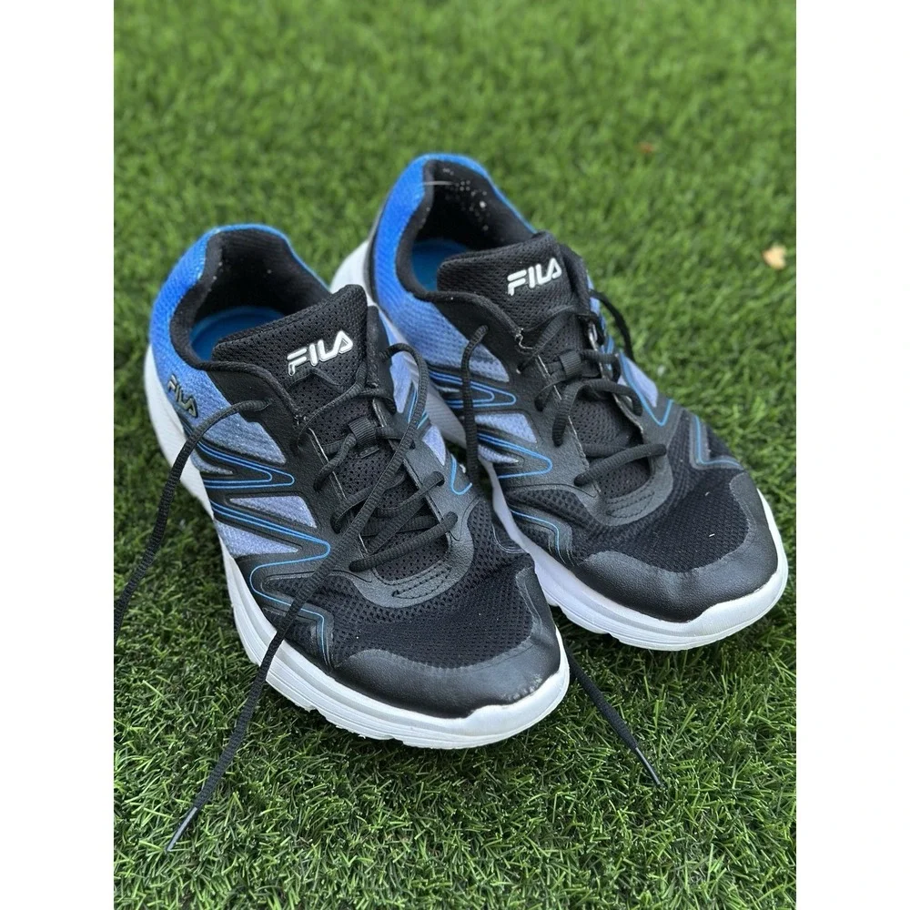 Fila Men's Running Training Shoes Black Blue US 14 EU 48 Athletic Sneakers